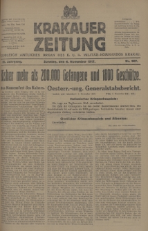 Krakauer Zeitung : zugleich amtliches Organ des K. U. K. Militär-Kommandos Krakau. 1917, nr 307