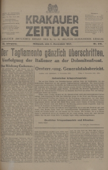 Krakauer Zeitung : zugleich amtliches Organ des K. U. K. Militär-Kommandos Krakau. 1917, nr 310