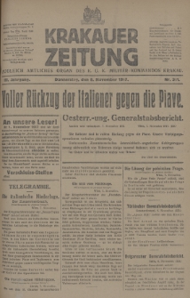 Krakauer Zeitung : zugleich amtliches Organ des K. U. K. Militär-Kommandos Krakau. 1917, nr 311