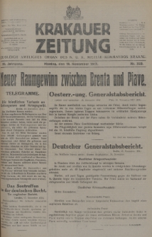 Krakauer Zeitung : zugleich amtliches Organ des K. U. K. Militär-Kommandos Krakau. 1917, nr 322