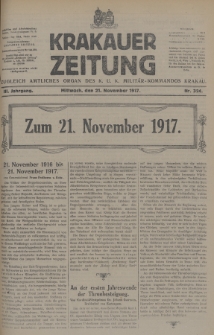 Krakauer Zeitung : zugleich amtliches Organ des K. U. K. Militär-Kommandos Krakau. 1917, nr 324
