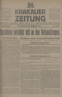 Krakauer Zeitung : zugleich amtliches Organ des K. U. K. Militär-Kommandos Krakau. 1917, nr 339