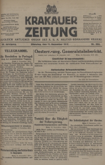 Krakauer Zeitung : zugleich amtliches Organ des K. U. K. Militär-Kommandos Krakau. 1917, nr 344