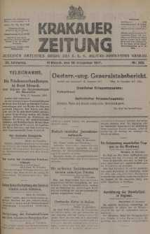 Krakauer Zeitung : zugleich amtliches Organ des K. U. K. Militär-Kommandos Krakau. 1917, nr 352