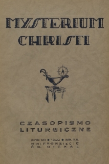 Mysterium Christi : czasopismo liturgiczne. R. 7, 1936, nr 7-8