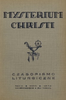 Mysterium Christi : czasopismo liturgiczne. R. 9, 1938, nr 7-8