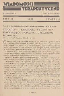 Wiadomości Terapeutyczne. R. 9, 1938, nr 5