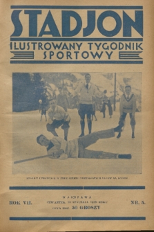 Stadjon : ilustrowany tygodnik sportowy. R. 7, 1929, nr 5