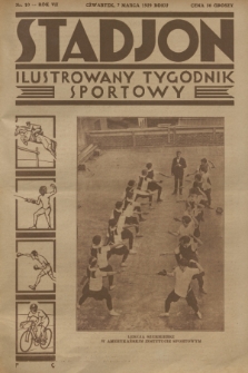 Stadjon : ilustrowany tygodnik sportowy. R. 7, 1929, nr 10