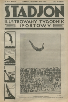 Stadjon : ilustrowany tygodnik sportowy. R. 7, 1929, nr 34