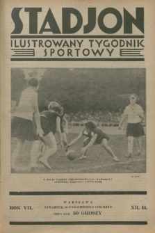 Stadjon : ilustrowany tygodnik sportowy. R. 7, 1929, nr 41