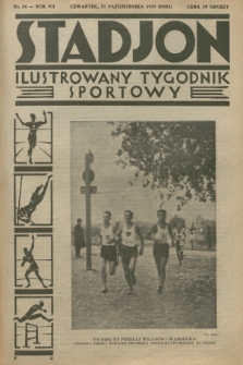 Stadjon : ilustrowany tygodnik sportowy. R. 7, 1929, nr 44