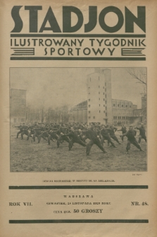 Stadjon : ilustrowany tygodnik sportowy. R. 7, 1929, nr 48