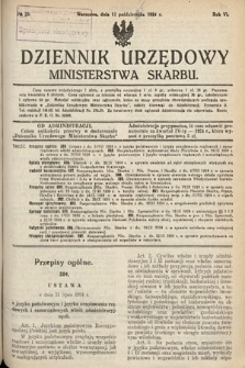 Dziennik Urzędowy Ministerstwa Skarbu. 1924, nr 29
