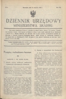 Dziennik Urzędowy Ministerstwa Skarbu. 1925, nr 4