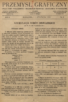 Przemysł Graficzny : organ Rady Połączonych Organizacji Przemysłu Graficznego w Warszawie. R. 2, 1925, nr 19