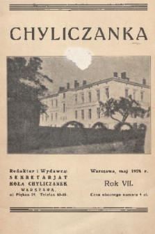 Chyliczanka. R. 7, 1928, nr 1