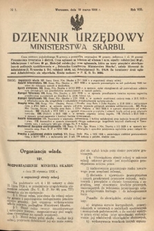 Dziennik Urzędowy Ministerstwa Skarbu. 1926, nr 7