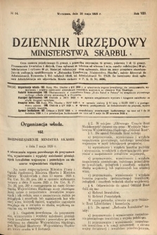Dziennik Urzędowy Ministerstwa Skarbu. 1926, nr 14