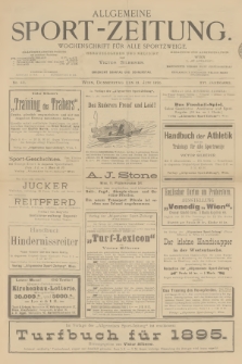 Allgemeine Sport-Zeitung : Wochenschrift für alle Sportzweige. Jg.16, 1895, No. 40