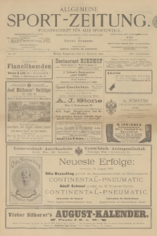 Allgemeine Sport-Zeitung : Wochenschrift für alle Sportzweige. Jg.16, 1895, No. 63