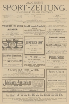 Allgemeine Sport-Zeitung : Wochenschrift für alle Sportzweige. Jg.19, 1898, No. 57