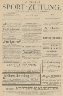 Allgemeine Sport-Zeitung : Wochenschrift für alle Sportzweige. Jg.19, 1898, No. 62