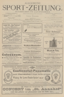 Allgemeine Sport-Zeitung : Wochenschrift für alle Sportzweige. Jg.20, 1899, No. 25