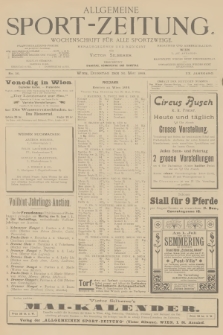 Allgemeine Sport-Zeitung : Wochenschrift für alle Sportzweige. Jg.20, 1899, No. 36