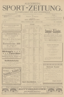 Allgemeine Sport-Zeitung : Wochenschrift für alle Sportzweige. Jg.20, 1899, No. 59