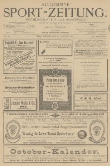 Allgemeine Sport-Zeitung : Wochenschrift für alle Sportzweige. Jg.20, 1899, No. 89