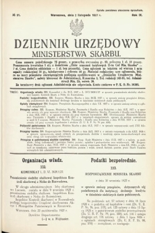 Dziennik Urzędowy Ministerstwa Skarbu. 1927, nr 31