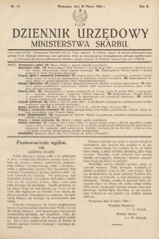 Dziennik Urzędowy Ministerstwa Skarbu. 1920, nr 11