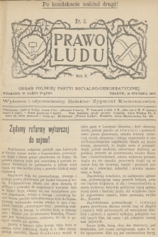 Prawo Ludu : organ Polskiej Partyi Socyalno-Demokratycznej. R.10, 1907, nr 3 - po konfiskacie nakład drugi