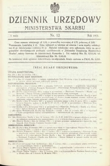 Dziennik Urzędowy Ministerstwa Skarbu. 1935, nr 12