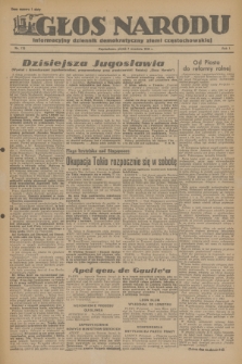 Głos Narodu : informacyjny dziennik demokratyczny ziemi częstochowskiej. R.1, 1945, nr 170