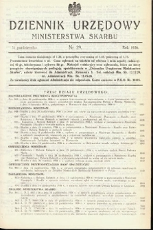 Dziennik Urzędowy Ministerstwa Skarbu. 1936, nr 29