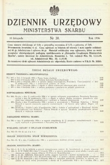 Dziennik Urzędowy Ministerstwa Skarbu. 1936, nr 30