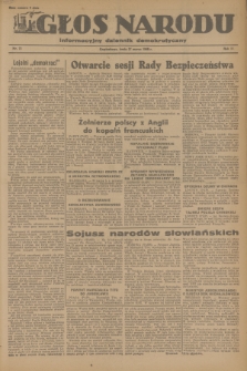 Głos Narodu : informacyjny dziennik demokratyczny. R.2, 1946, nr 73