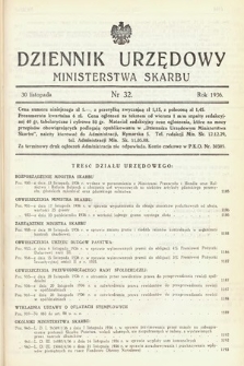 Dziennik Urzędowy Ministerstwa Skarbu. 1936, nr 32