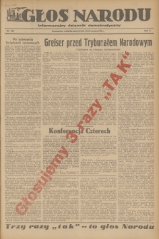 Głos Narodu : informacyjny dziennik demokratyczny. R.2, 1946, nr 146