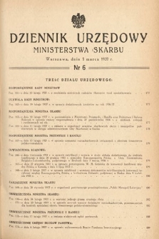 Dziennik Urzędowy Ministerstwa Skarbu. 1937, nr 6