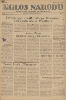 Głos Narodu : informacyjny dziennik demokratyczny. R.2, 1946, nr 291