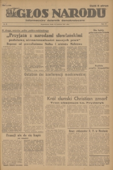 Głos Narodu : informacyjny dziennik demokratyczny. R.3, 1947, nr 95
