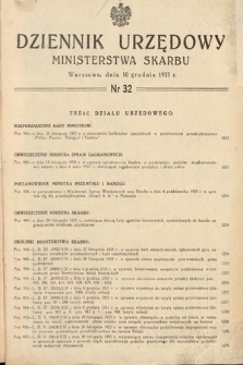 Dziennik Urzędowy Ministerstwa Skarbu. 1937, nr 32