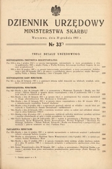 Dziennik Urzędowy Ministerstwa Skarbu. 1937, nr 33
