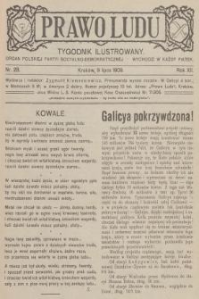 Prawo Ludu : tygodnik ilustrowany : organ Polskiej Partyi Socyalno-Demokratycznej. R.12, 1909, nr 28