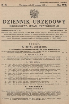 Dziennik Urzędowy Ministerstwa Spraw Wewnętrznych. 1935, nr 3