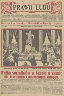 Prawo Ludu : tygodnik ilustrowany : Organ Polskiej Partji Socjalistycznej. R.25, 1928, nr  16