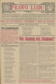 Prawo Ludu : tygodnik ilustrowany : Organ Polskiej Partji Socjalistycznej. R.25, 1928, nr  26
